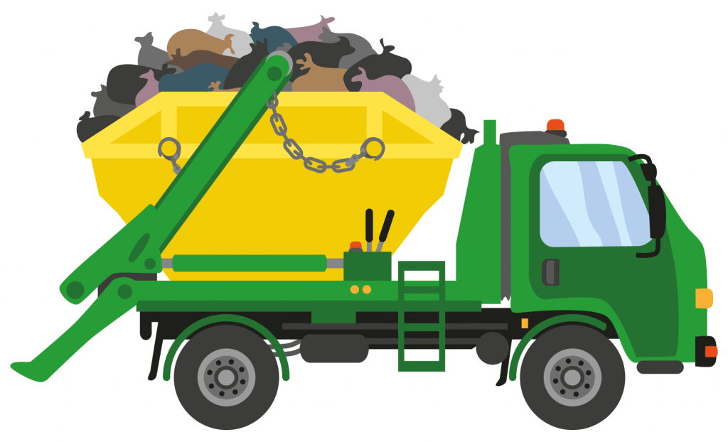 skip bin truck